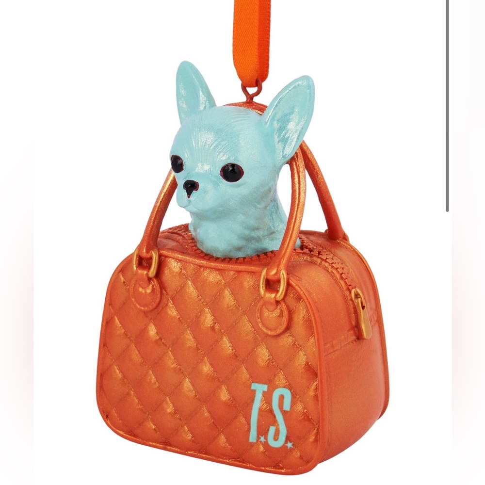 Toy Chihuahua Barking At Me From A Tiny Purse Ornament - Taylor Swift (pre sale)